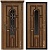 Дверь входная металлическая  МетаЛюкс ArtWood СМ1760/9 Тик патина/Тик патина. Фото в интернет-магазине Большой