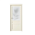 Дверь межкомнатная. Коллекция Империя, модель "Олимпия"( стекло мателюкс "Рубин"), vinyl. Цвет ваниль. Фото в интернет-магазине Большой