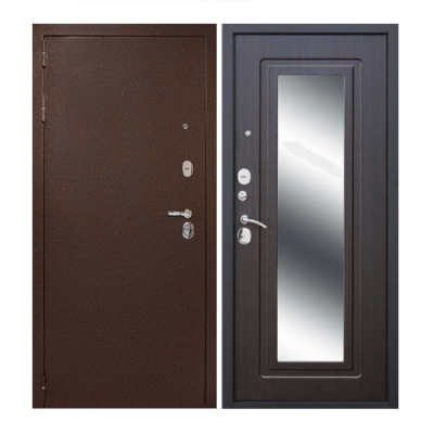 Дверь входная металлическая Дверной Континент Рубикон зеркало венге. Фото в интернет-магазине Большой