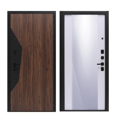 Дверь входная металлическая Дверьберг Крафтберг с зеркалом. Фото в интернет-магазине Большой