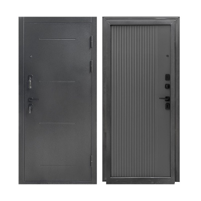 Дверь входная металлическая Дверной Континент Монблан 95мм МДФ графит. Фото в интернет-магазине Большой