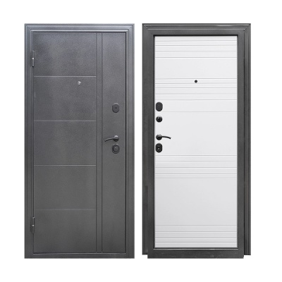 Дверь входная металлическая Дверной Континент Олимп 80мм МДФ белый софт. Фото в интернет-магазине Большой