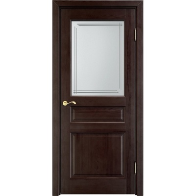 Дверь межкомнатная, остекленная. Модель №5. Цвет венге. Фото в интернет-магазине Большой