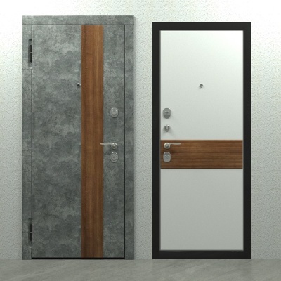 Дверь входная металлическая Бастион СД-42 белый софт + дуб антик. Фото в интернет-магазине Большой