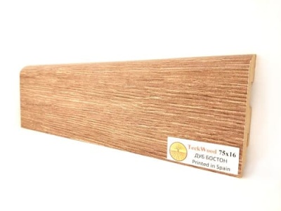 Плинтус МДФ TeckWood Дуб Бостон 75*16*2150 мм