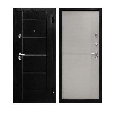 Дверь входная металлическая Дверной Континент Форпост 75 металл/ МДФ бук серый. Фото в интернет-магазине Большой