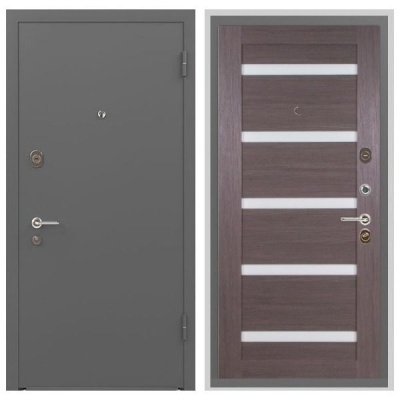 Дверь входная металлическая Бастион СД-28 лиственница серая. Фото в интернет-магазине Большой