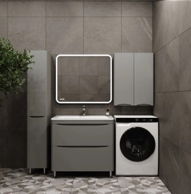 Мебель для ванной комнаты Style Line. Коллекция "Бергамо" серый, напольный