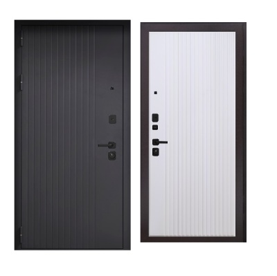 Дверь входная металлическая Дверьберг Стайл Т90/велютто бьянко К5. Фото в интернет-магазине Большой