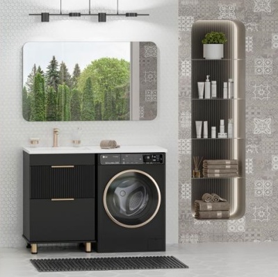 Мебель для ванной комнаты Brevita. Коллекция "Enfida" черный