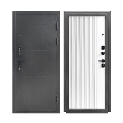 Дверь входная металлическая Дверной Континент Монблан 95мм МДФ белый софт. Фото в интернет-магазине Большой