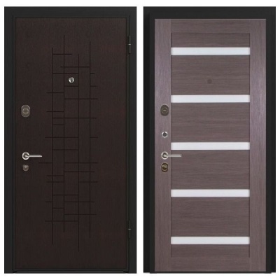 Дверь входная металлическая Бастион СД-24 лиственница серая. Фото в интернет-магазине Большой