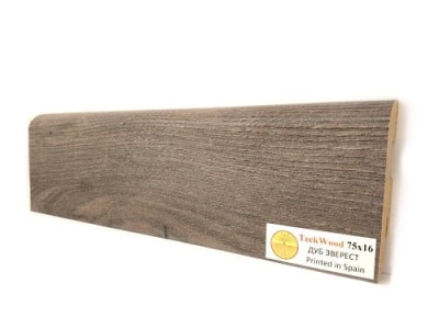 Плинтус МДФ TeckWood Дуб Эверест 75*16*2150 мм