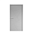 Дверь межкомнатная. Коллекция Эмаль, модель "Геометрия 2". Цвет серый. Фото в интернет-магазине Большой