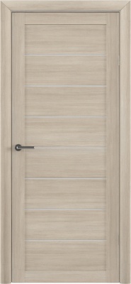 Дверь межкомнатная. Коллекция Мегаполис, модель "Сеул" (стекло мателюкс), экошпон. Цвет лиственница мокко. Фото в интернет-магазине Большой