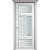 Дверь межкомнатная, остекленная. Модель ОЛ-55. Белый грунт. Фото в интернет-магазине Большой