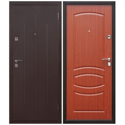 Дверь входная металлическая Дверная биржа Цитадель Стройгост-7 Итальянский орех. Фото в интернет-магазине Большой