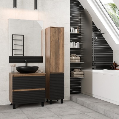 Мебель для ванной комнаты Brevita. Коллекция "Dakota" черный